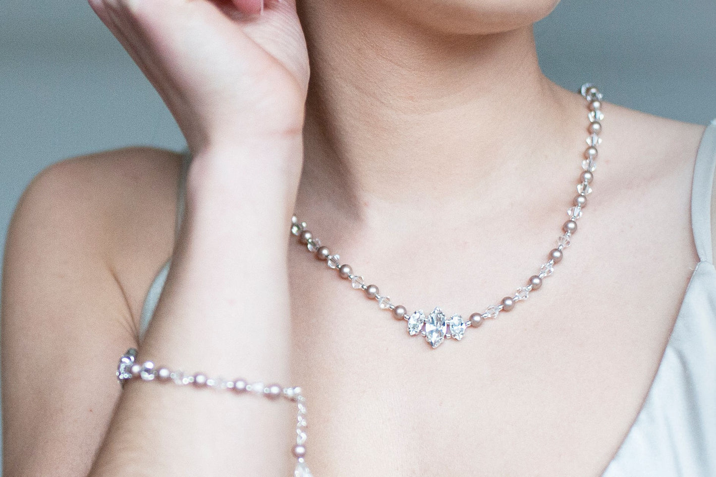 Ella Powdered Almond Necklace