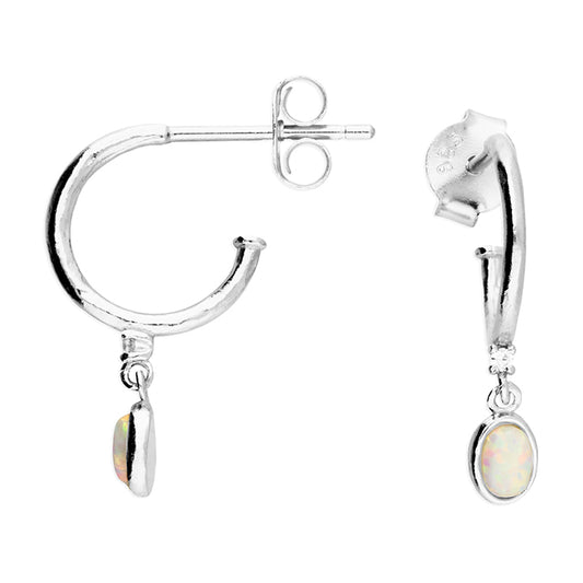 Eve Opal Silver Earrings