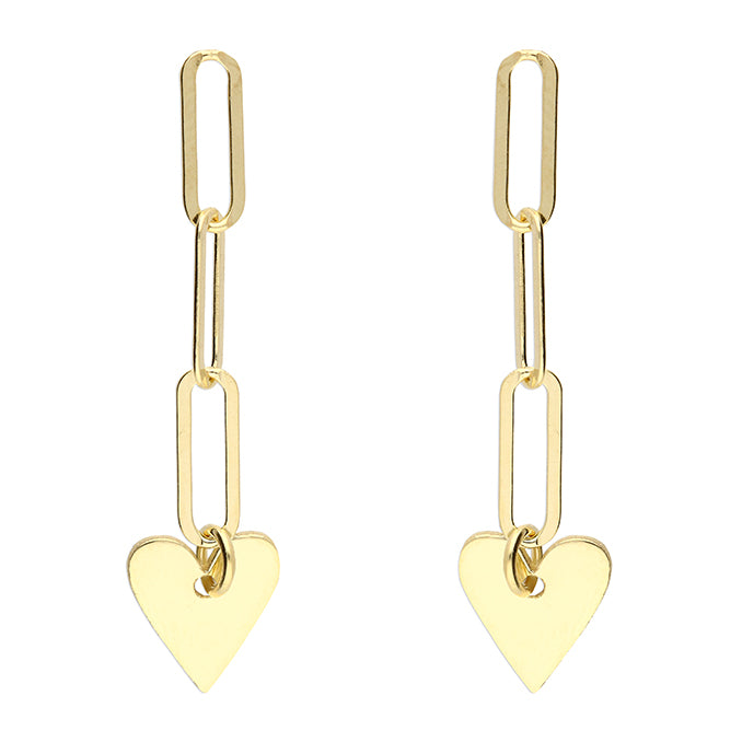 Valentina Gold Heart Earrings