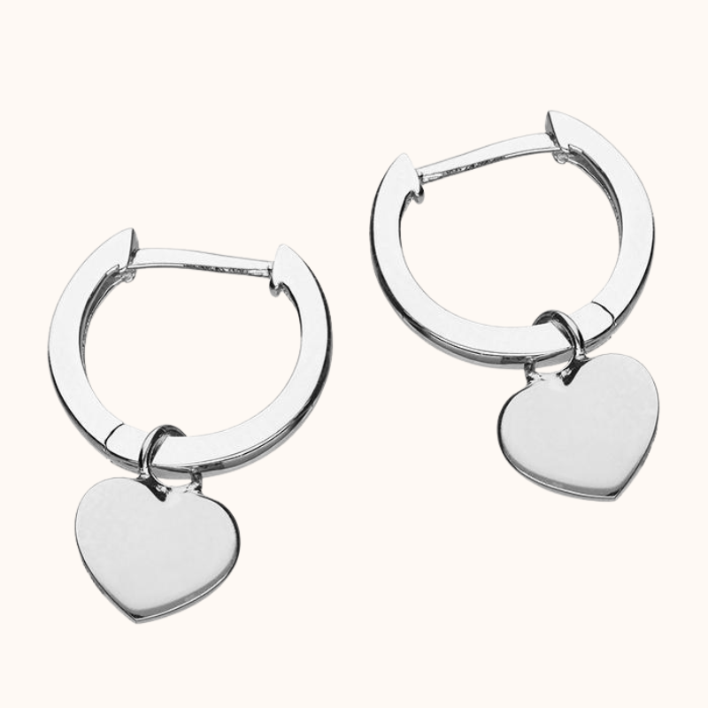 Penelope Heart Huggie Earrings