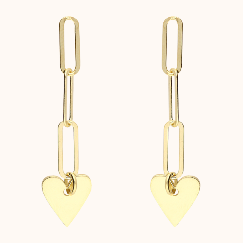 Valentina Gold Heart Earrings