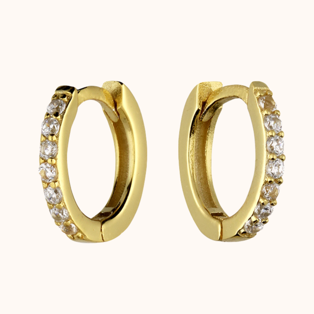 Heidi Crystal Huggie Earrings