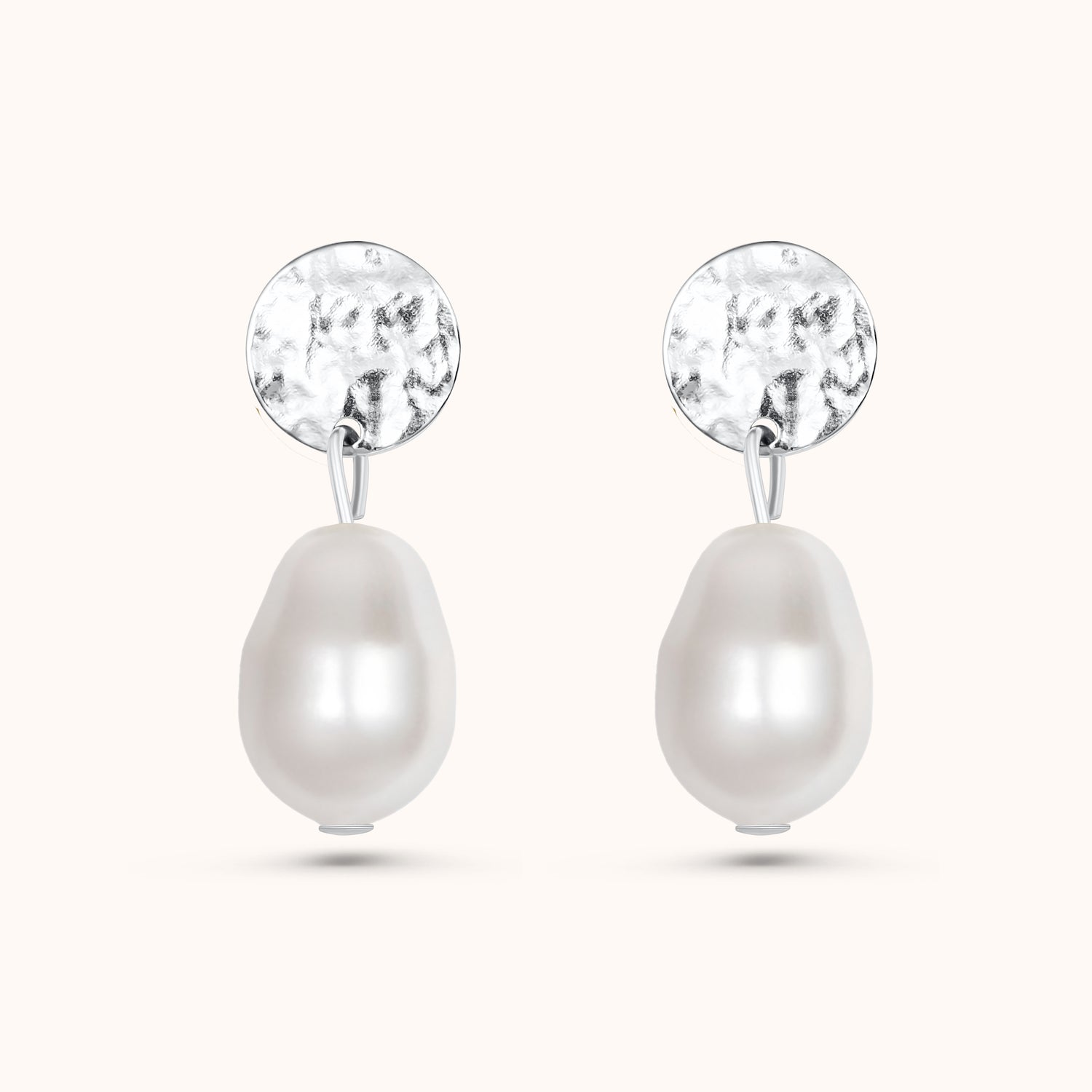Brogan pearl drop bridal earrings