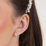 Layla triple-marquise swarovski bridal stud earrings
