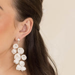 Petra floral drop bridal earrings