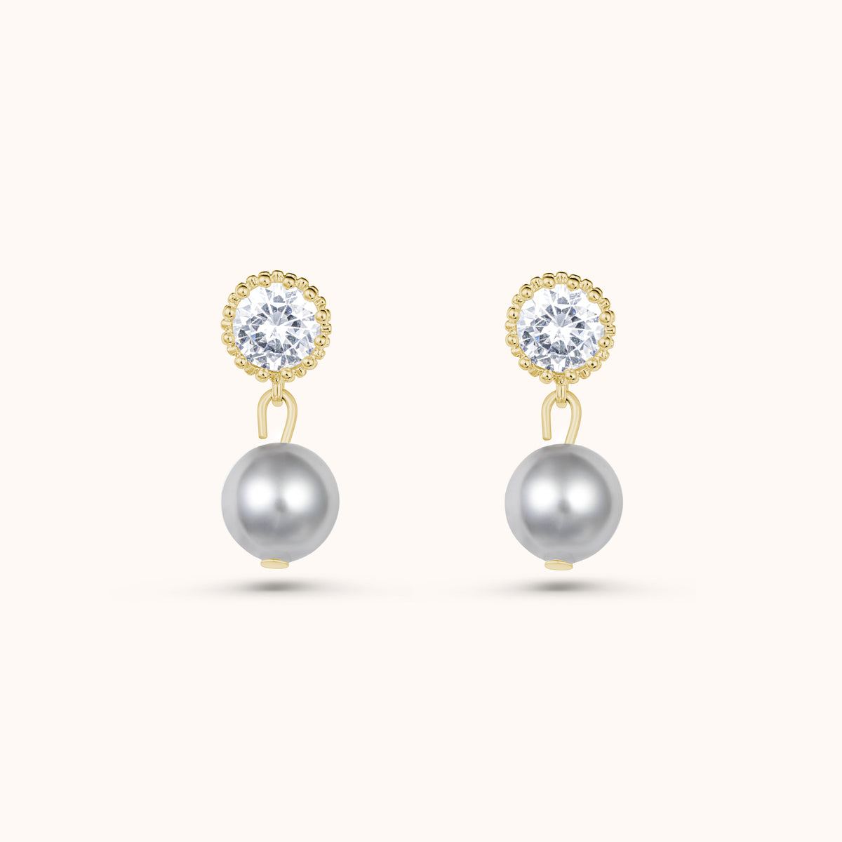 Alice swarovski and pearl bridal drop earrings