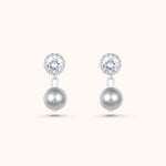Alice swarovski and pearl bridal drop earrings