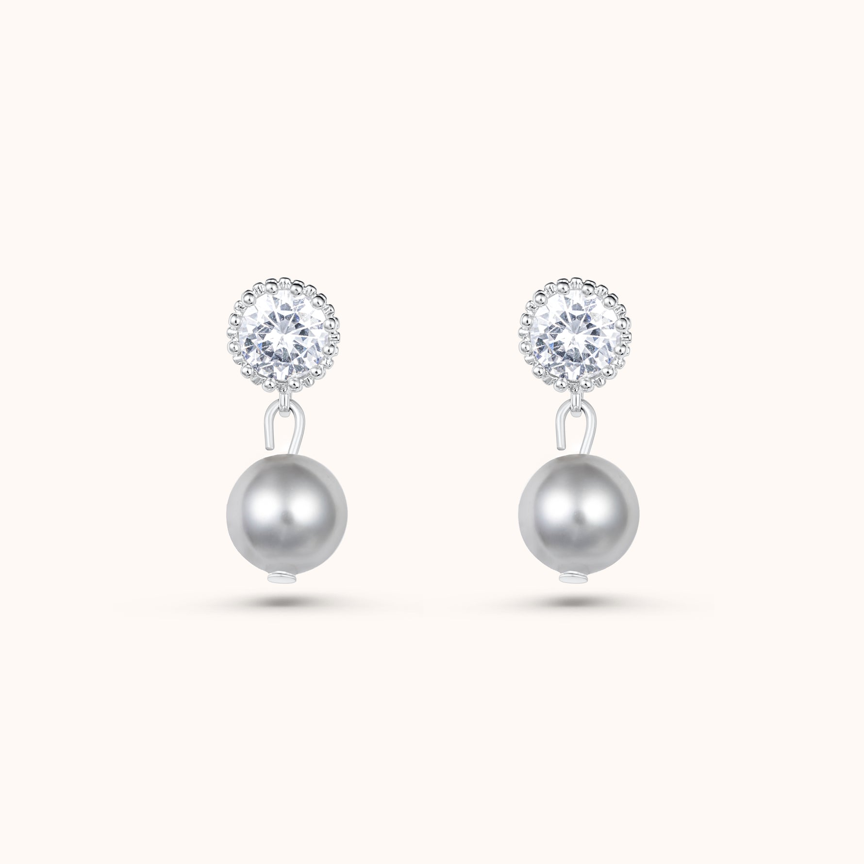 Alice swarovski and pearl bridal drop earrings