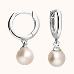 celine bridal pearl huggie earrings