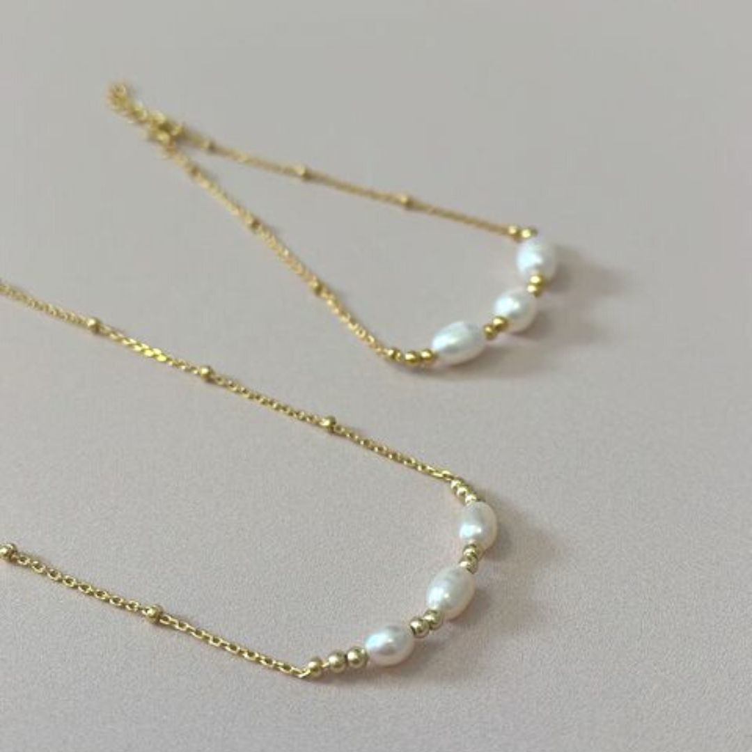 hope pearl necklace and bracelet