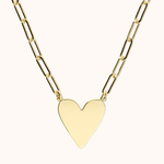 Valentina gold heart necklace