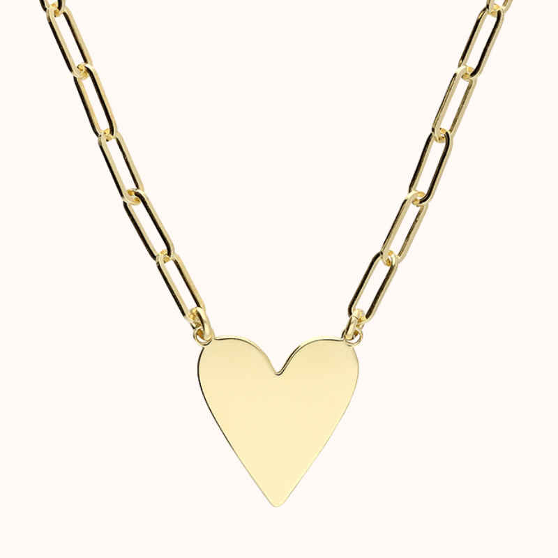 Valentina gold heart necklace
