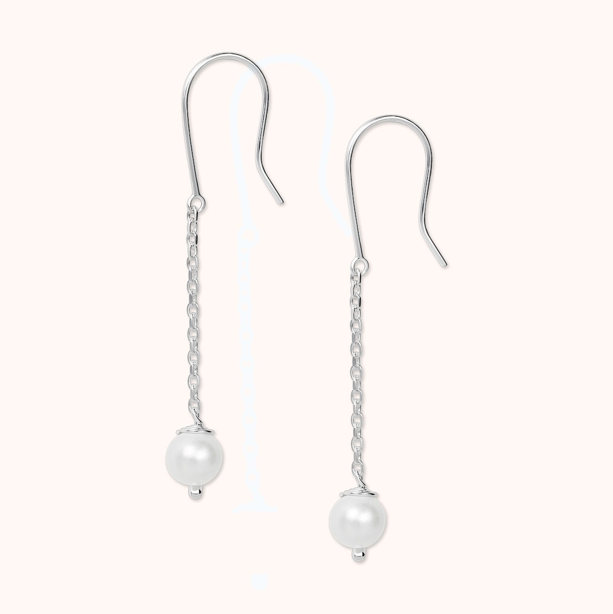 Zara drop pearl bridal earrings 