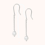 Zara drop pearl bridal earrings 