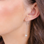 Zara drop pearl bridal earrings 