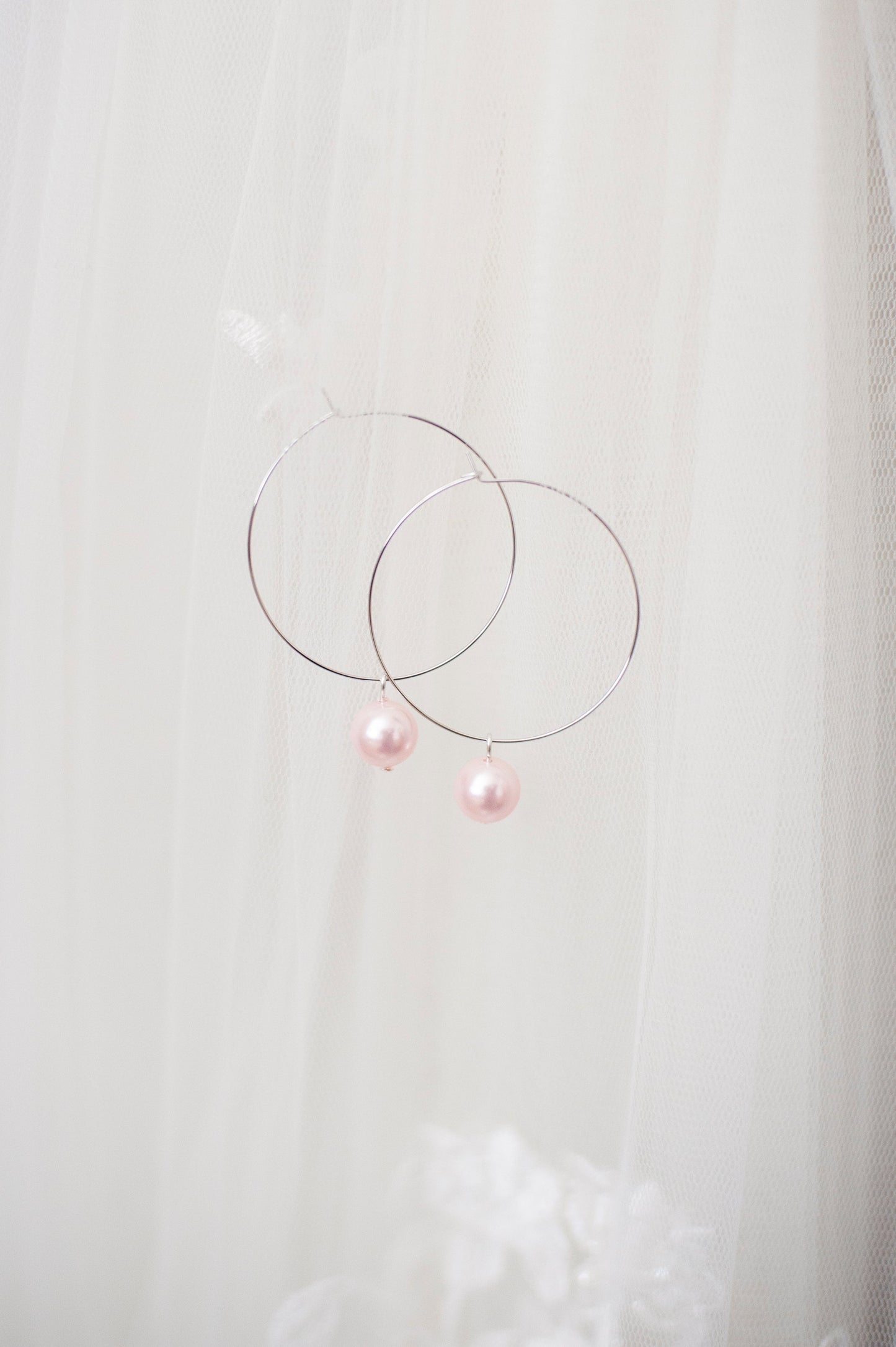 Elodia Pearl Hoop Earrings