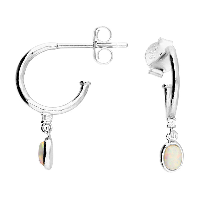 Eve Opal Silver Earrings