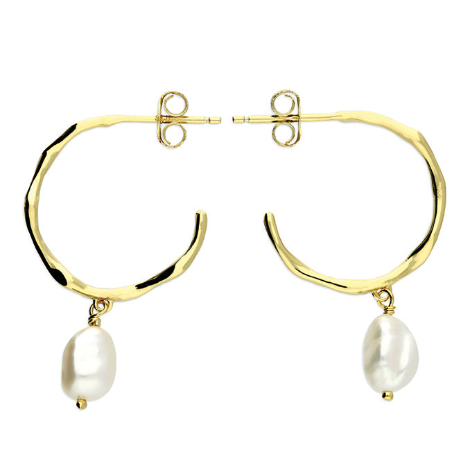 Lucy Gold Pearl Earrings