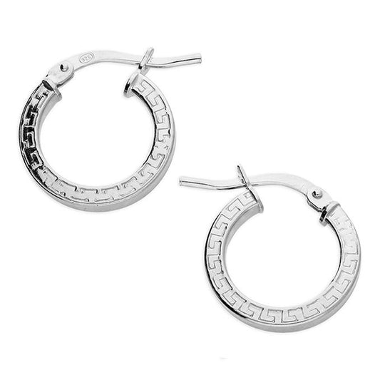 Olympia Silver Huggie Earrings