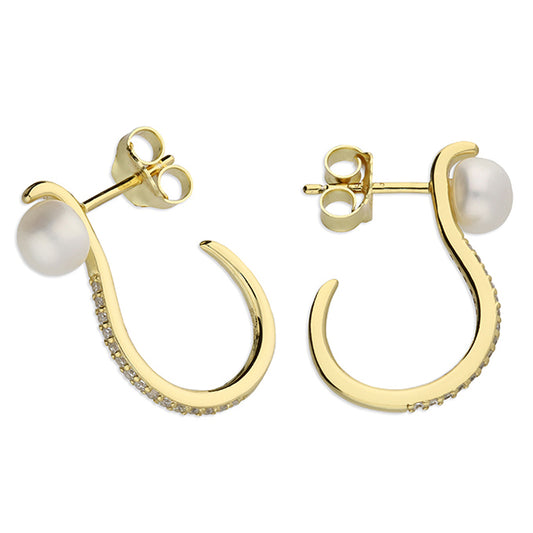 Sierra Pearl Gold Earrings