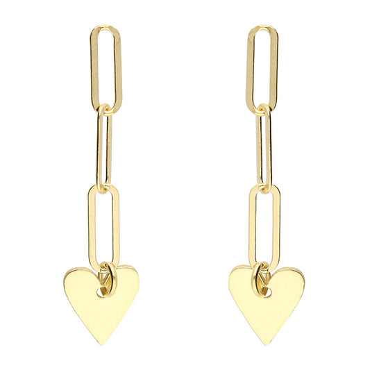 Valentina Gold Heart Earrings
